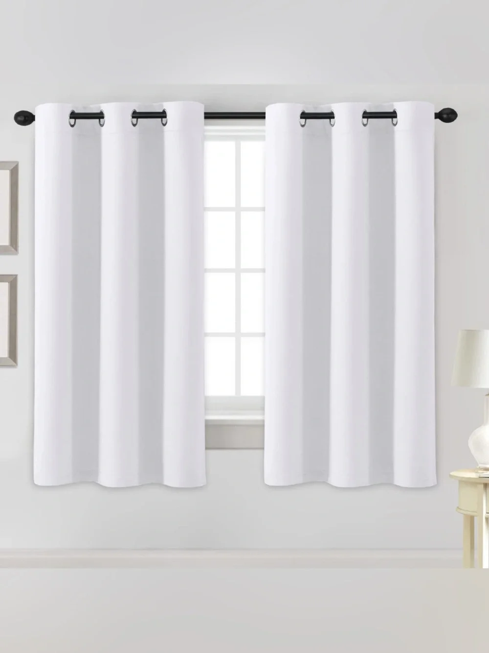 White Curtains Insulated, 2 Panels, 42x63